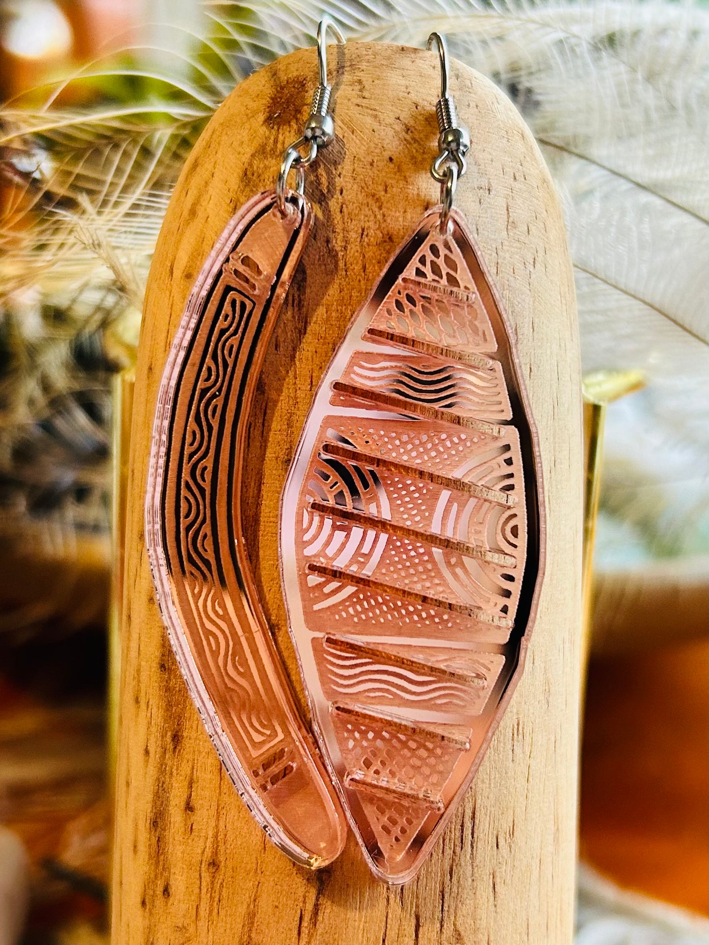 Shield and Boomerang Earrings