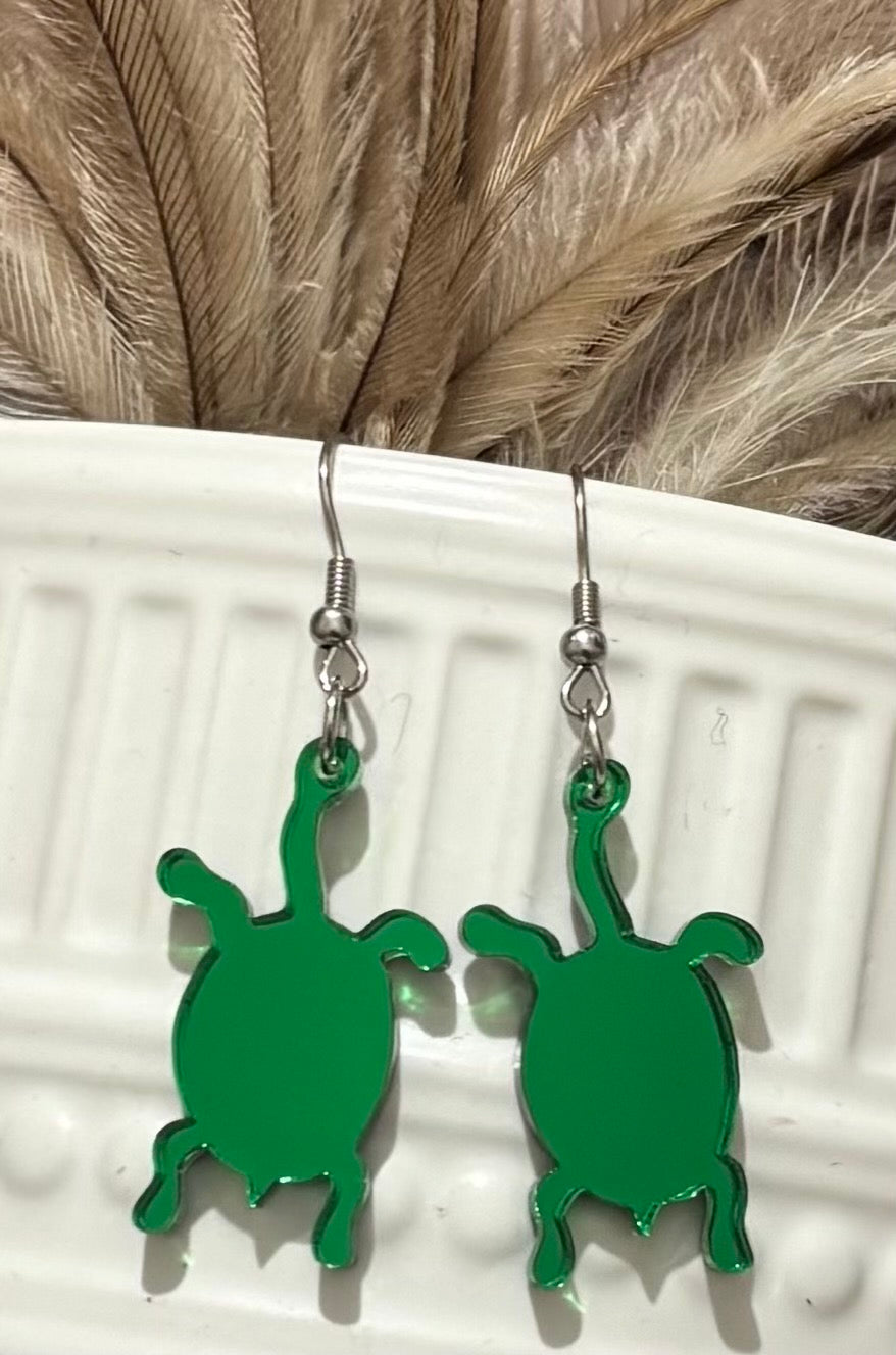 Long Neck Turtles Earrings