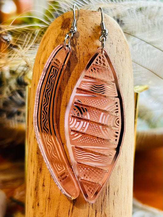 Shield and Boomerang Earrings