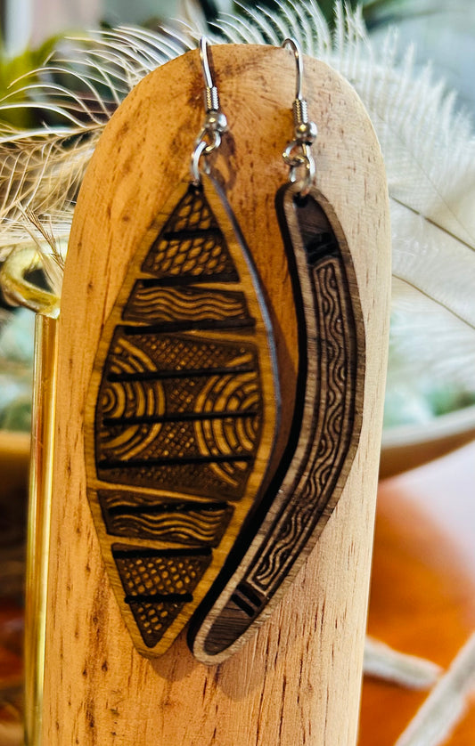 Shield and Boomerang Earrings