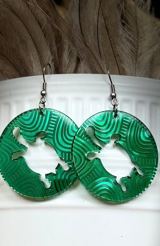 Long Neck Turtle Earrings