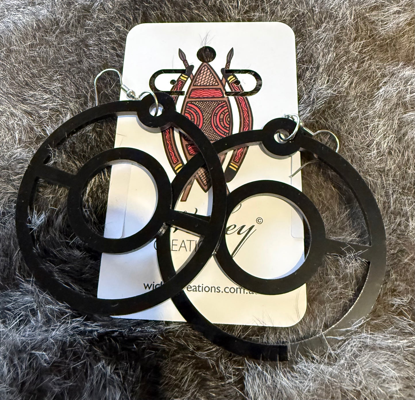 Aboriginal Outlined Flag Earrings