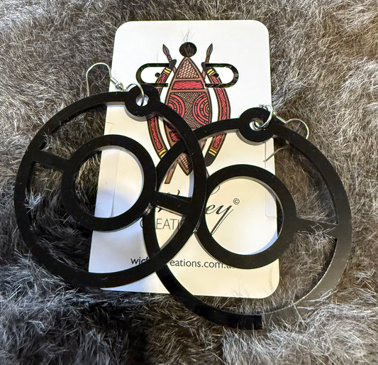 Aboriginal Outlined Flag Earrings