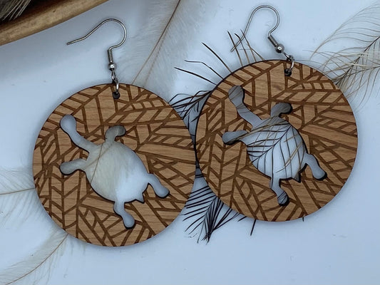 Yorta Yorta Long Neck Turtle Earrings